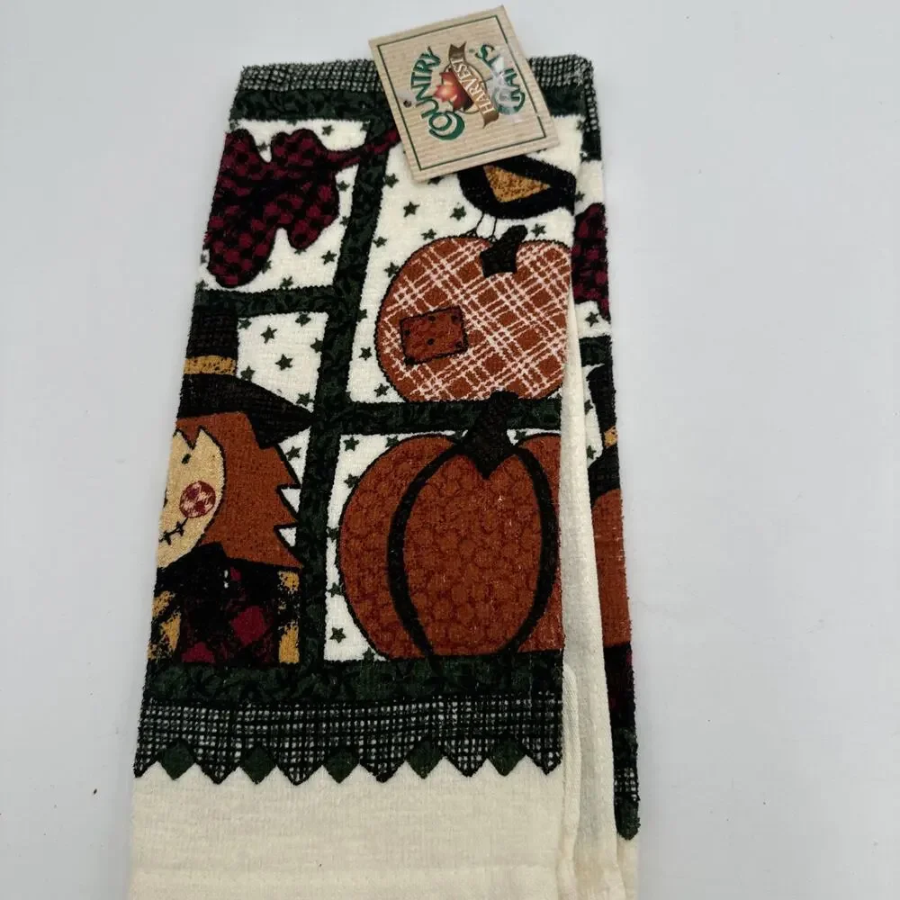 Lot Of 4 Vintage Dishtowels Strawberries, Ducks, Fall, And Heart Designs All New